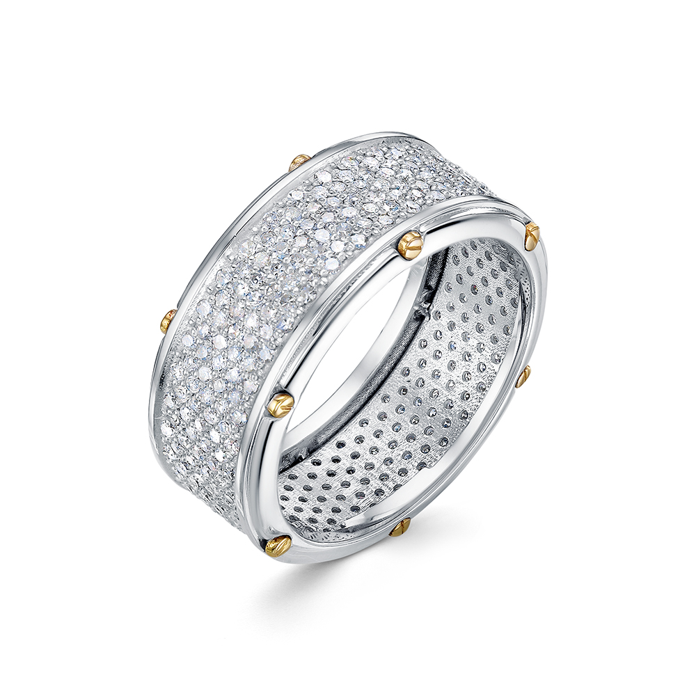 Обручальное кольцо из комбинированного золота с бриллиантами Ювелирное изделие - Обручальное кольцо из комбинированного золота с бриллиантами в магазине Best-Gold 034892