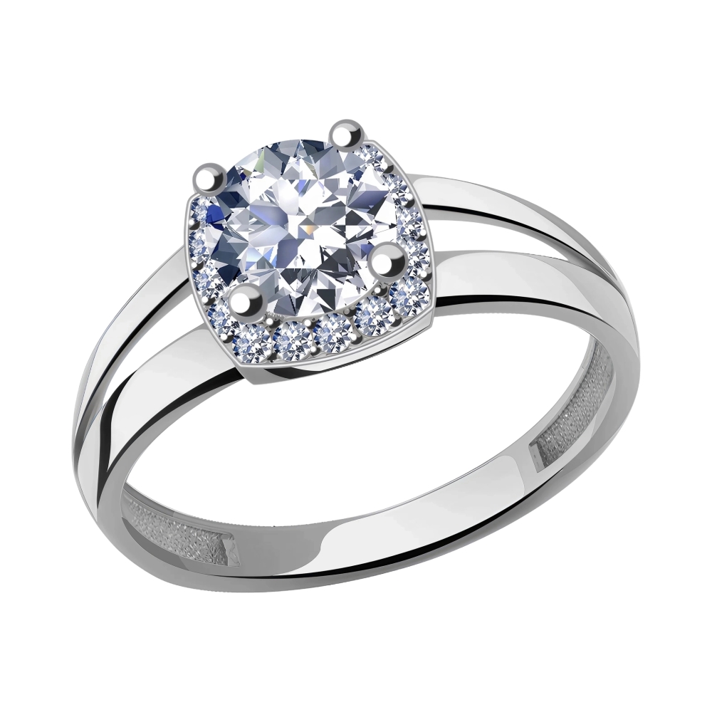 Кольцо из белого золота с фианитами Ювелирное изделие - Кольцо из белого золота с фианитами в магазине Best-Gold 139940