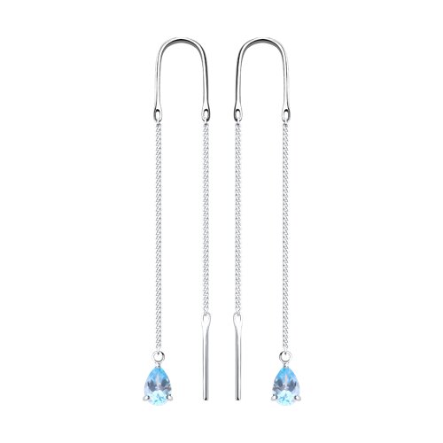 Серьги из серебра с топазами Ювелирное изделие - Серьги из серебра с топазами в магазине Best-Gold 141170