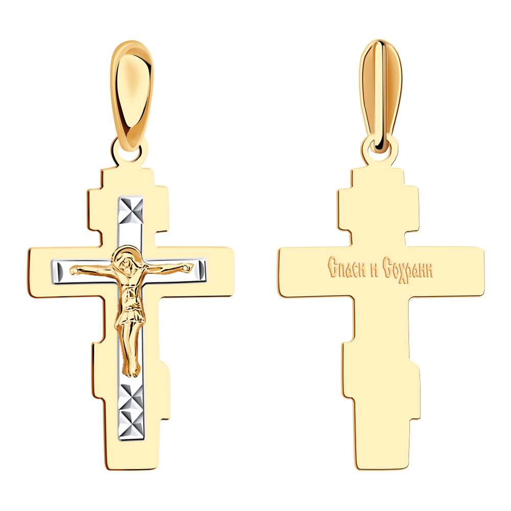 Крест из красного золота Ювелирное изделие - Крест из красного золота в магазине Best-Gold 109519