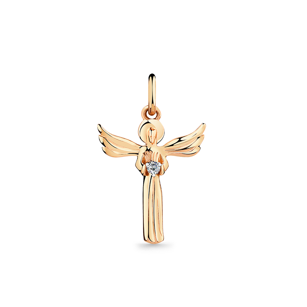 Подвеска из красного золота с фианитами Ювелирное изделие - Подвеска из красного золота с фианитами в магазине Best-Gold 142943