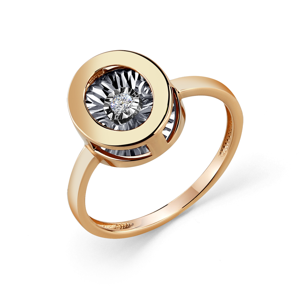 Кольцо из красного золота с бриллиантами Ювелирное изделие - Кольцо из красного золота с бриллиантами в магазине Best-Gold 118787