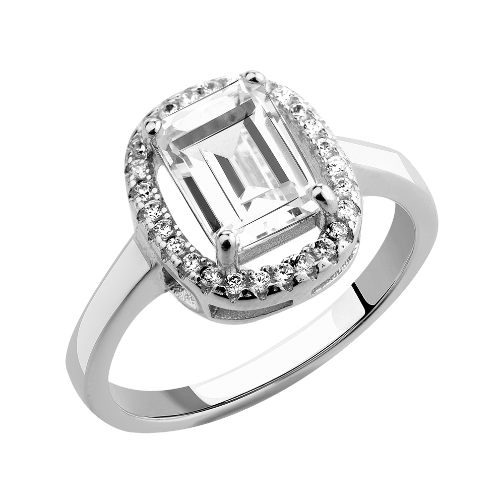 Кольцо  из серебра с цирконами Ювелирное изделие - Кольцо  из серебра с цирконами в магазине Best-Gold 132381