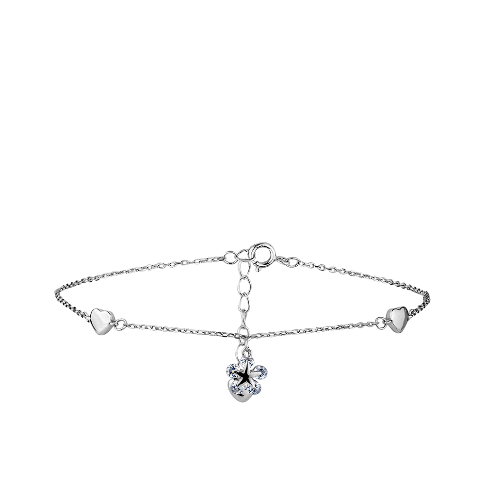 Браслет из серебра с цирконами Ювелирное изделие - Браслет из серебра с цирконами в магазине Best-Gold 155460