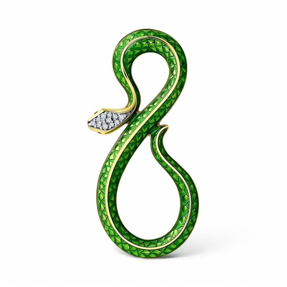 Брошь из серебра с фианитами Ювелирное изделие - Брошь из серебра с фианитами в магазине Best-Gold 152750