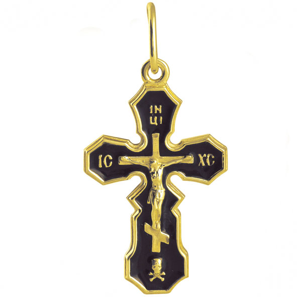 Крест из красного золота с эмалью Ювелирное изделие - Крест из красного золота с эмалью в магазине Best-Gold 141799