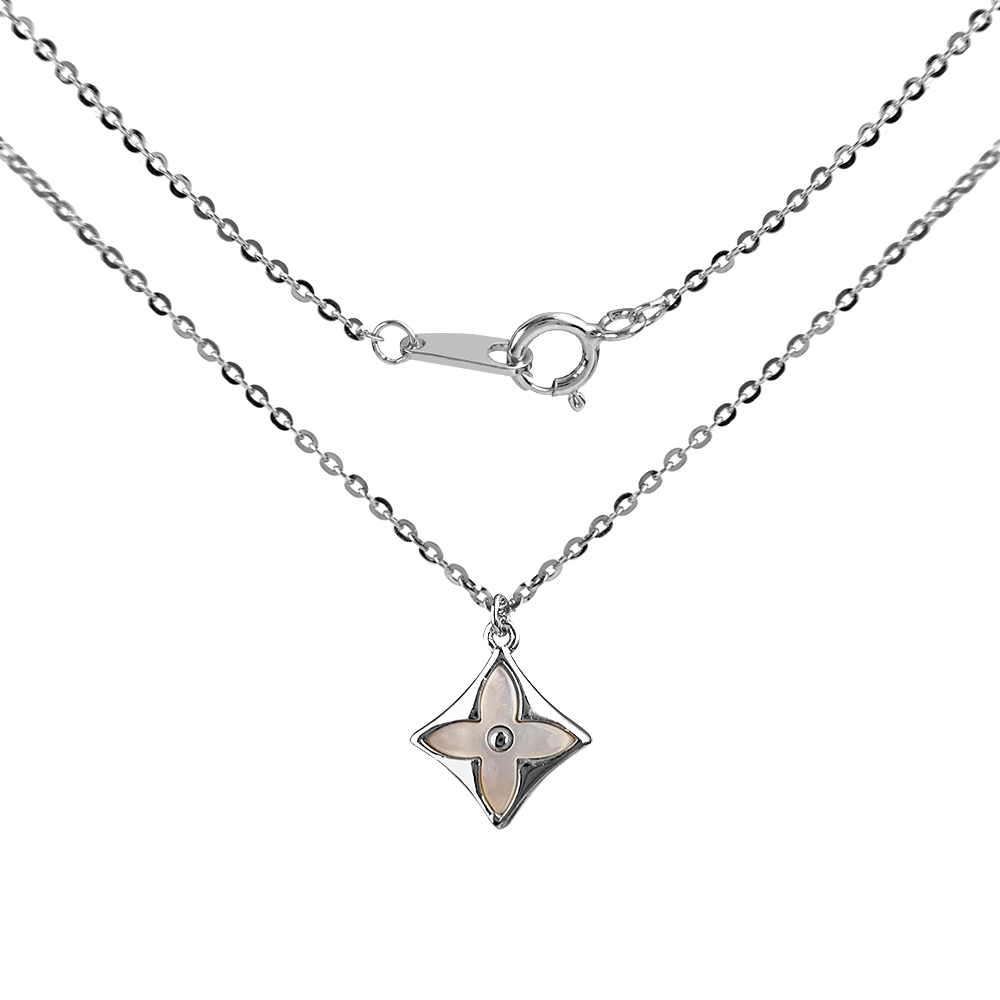 Колье из серебра с перламутром Ювелирное изделие - Колье из серебра с перламутром в магазине Best-Gold 043400