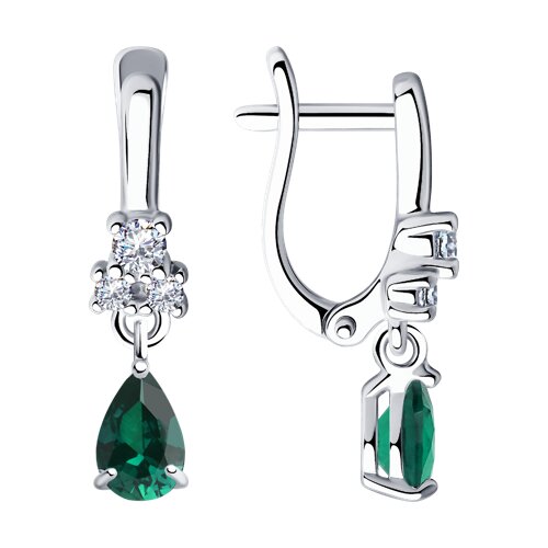 Серьги из серебра с фианитами Ювелирное изделие - Серьги из серебра с фианитами в магазине Best-Gold 141236