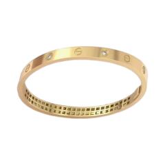 Ювелирное изделие - Браслет жёсткий из жёлтого золота с бриллиантами в магазине Best-Gold 029184