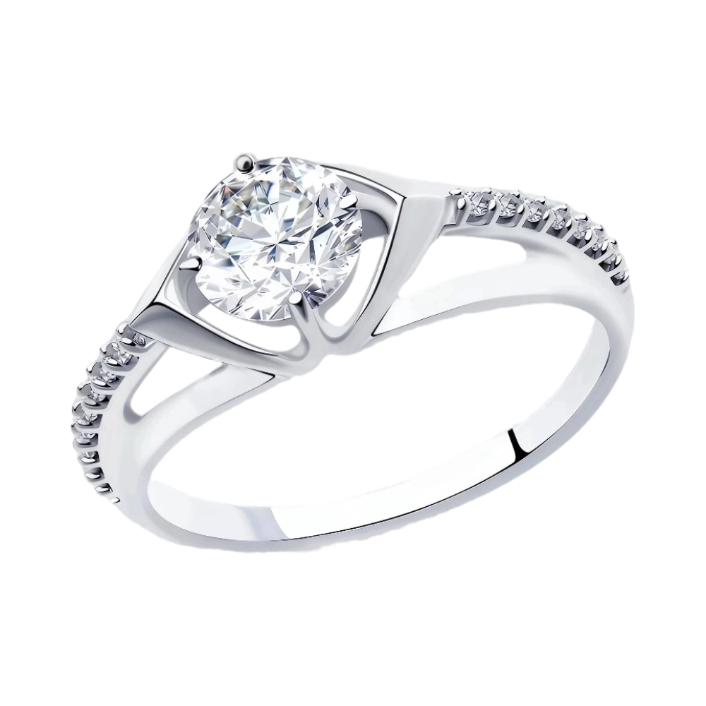 Кольцо из серебра с фианитами Ювелирное изделие - Кольцо из серебра с фианитами в магазине Best-Gold 151875