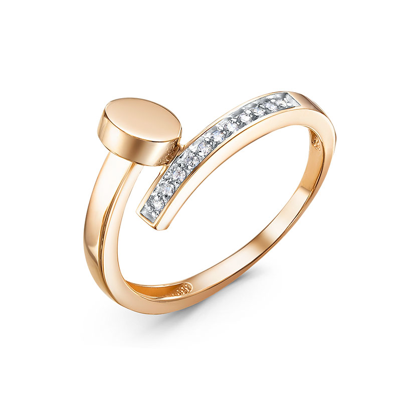 Кольцо из красного золота с фианитами Ювелирное изделие - Кольцо из красного золота с фианитами в магазине Best-Gold 128061