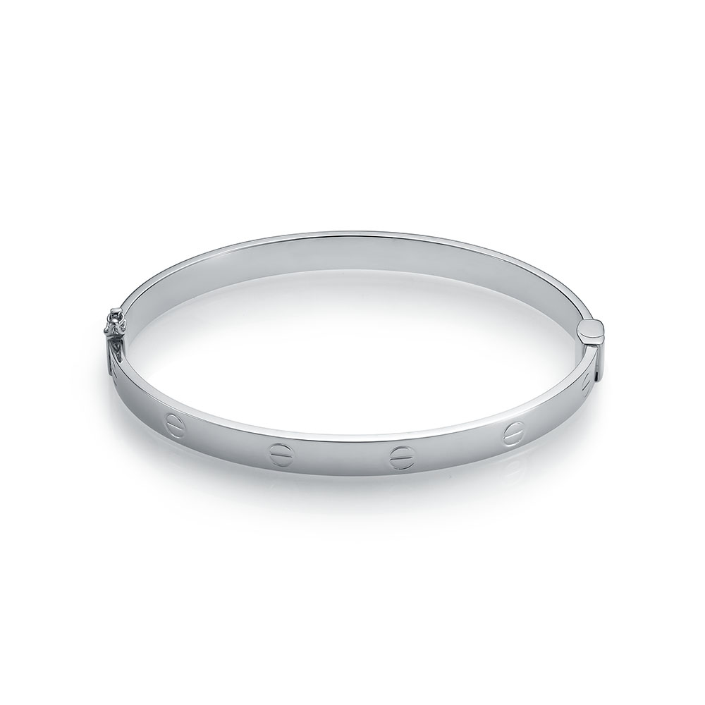 Браслет жесткий из серебра