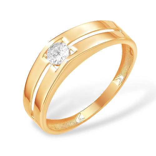 Кольцо из красного золота с фианитами Ювелирное изделие - Кольцо из красного золота с фианитами в магазине Best-Gold 116307