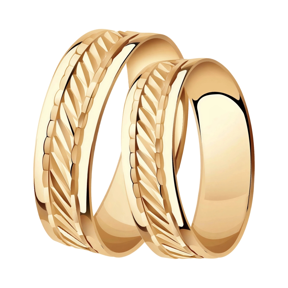 Ювелирное изделие - Обручальное кольцо из красного золота в магазине Best-Gold 148841