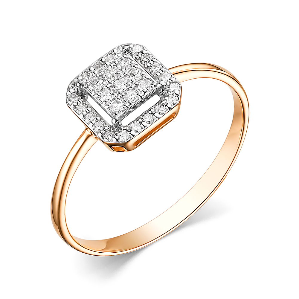 Ювелирное изделие - Кольцо из красного золота с бриллиантами в магазине Best-Gold 157317