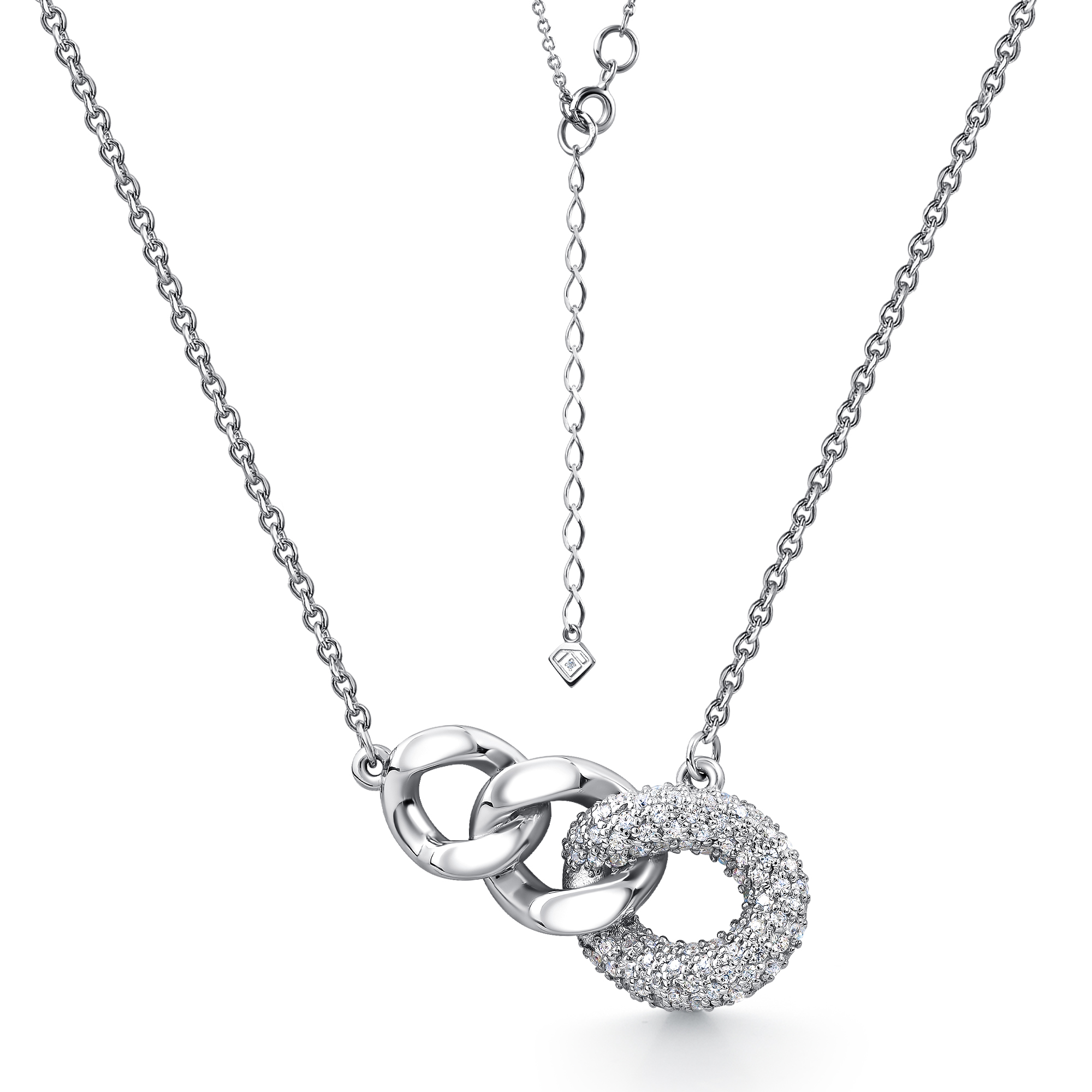 Колье из серебра с фианитами Ювелирное изделие - Колье из серебра с фианитами в магазине Best-Gold 147319