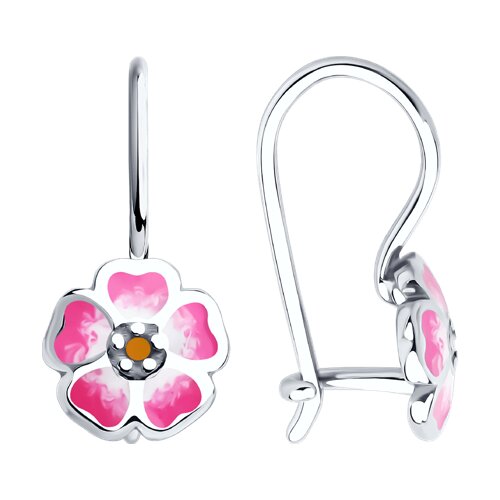 Серьги из серебра с эмалью Ювелирное изделие - Серьги из серебра с эмалью в магазине Best-Gold 140674