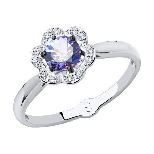 Кольцо из белого золота с танзанитом и бриллиантами Ювелирное изделие - Кольцо из белого золота с танзанитом и бриллиантами в магазине Best-Gold 144718