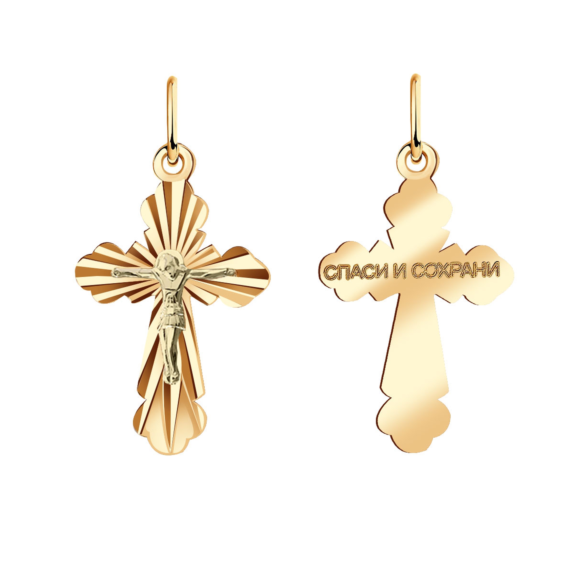 Ювелирное изделие - Крест из красного золота в магазине Best-Gold 064238