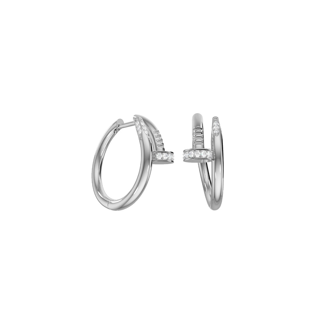 Серьги из серебра с фианитами