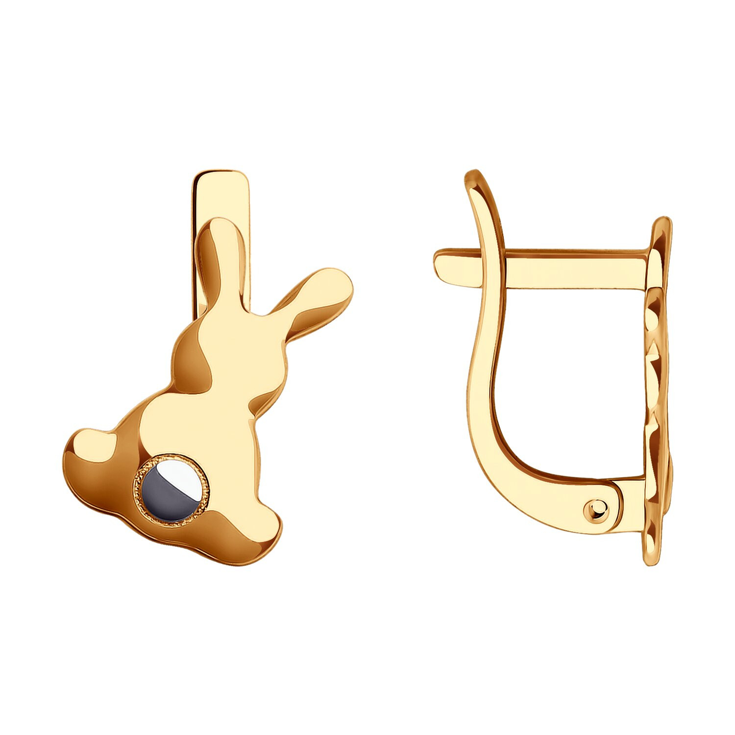 Серьги из комбинированного золота Ювелирное изделие - Серьги из комбинированного золота в магазине Best-Gold 031909