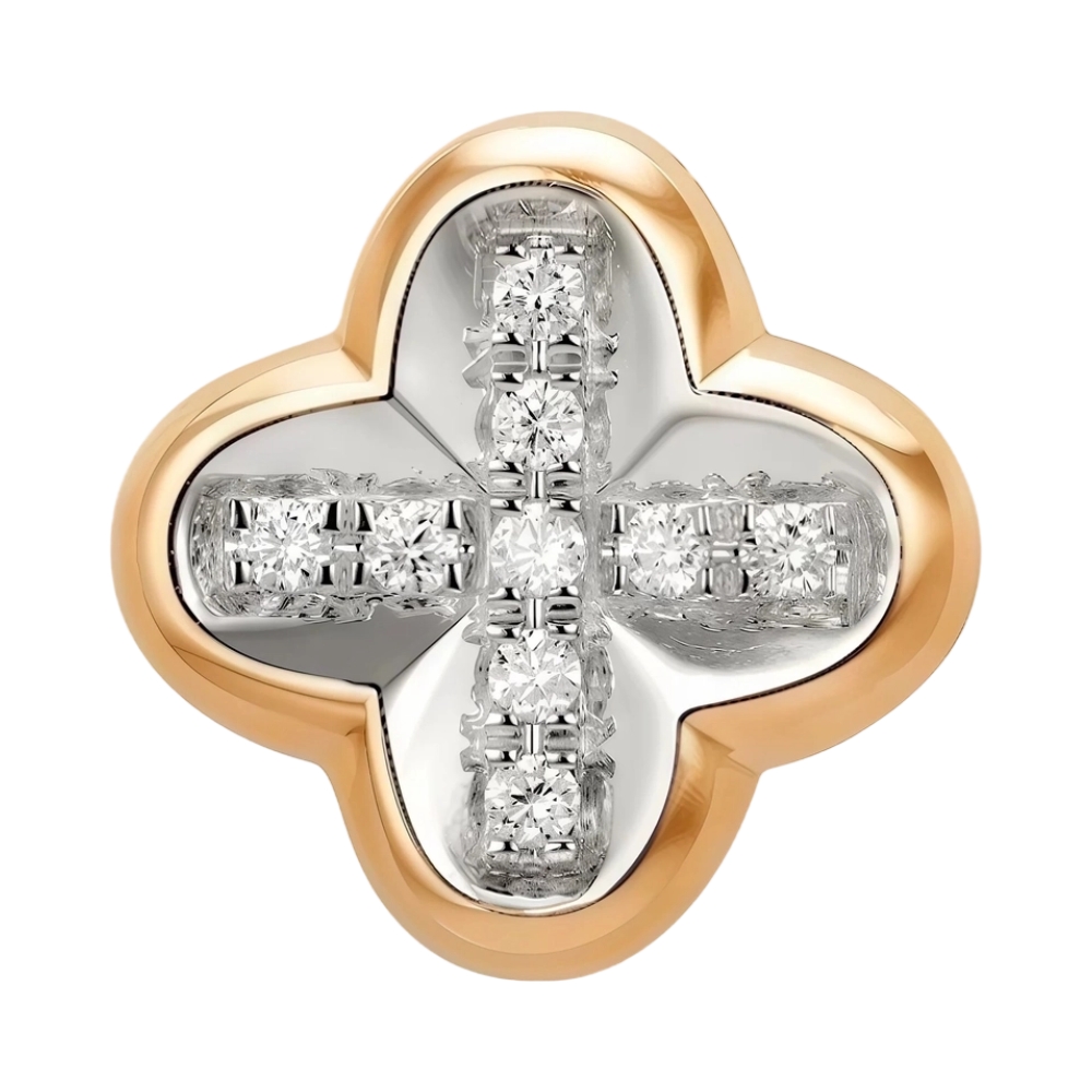 Ювелирное изделие - Подвеска из красного с бриллиантами в магазине Best-Gold 157029