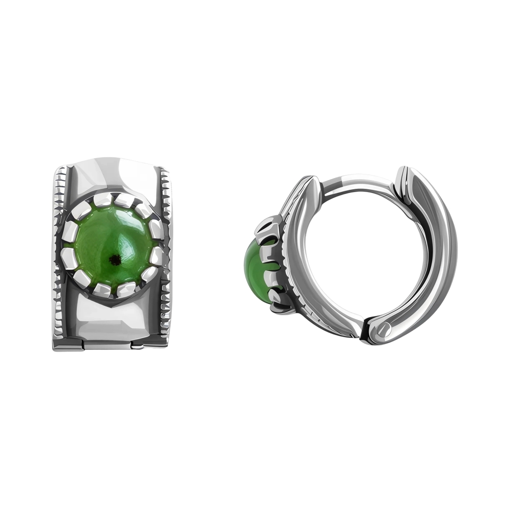 Ювелирное изделие - Серьги из серебра с лизардином в магазине Best-Gold 153195