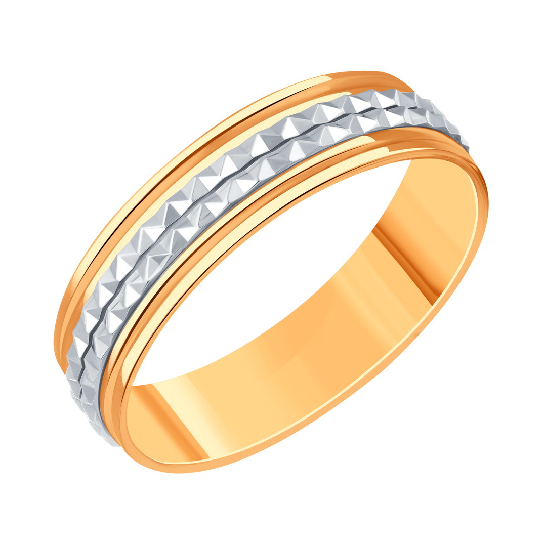 Обручальное кольцо из комбинированного золота Ювелирное изделие - Обручальное кольцо из комбинированного золота в магазине Best-Gold 151442