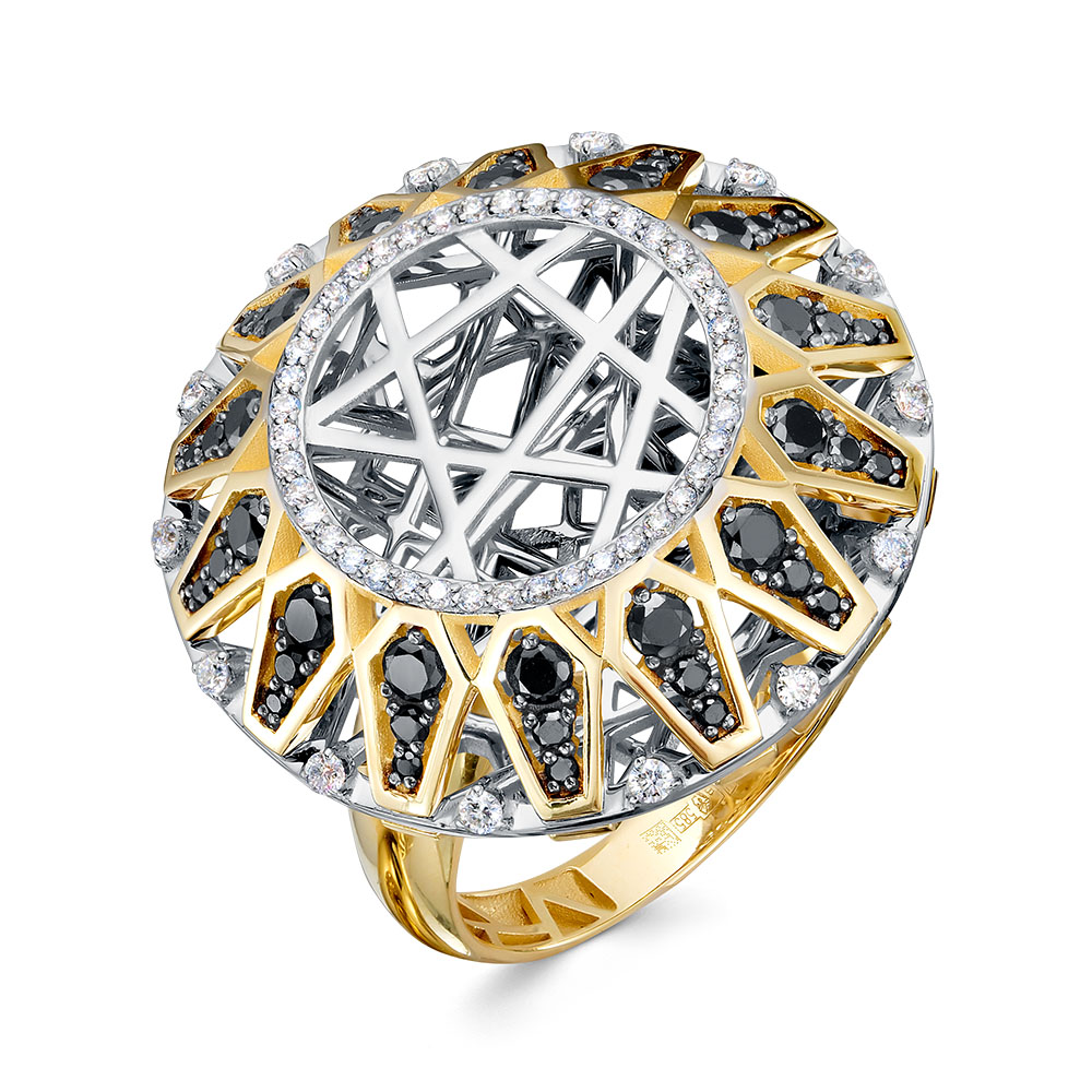 Кольцо из желтого золота с бриллиантами