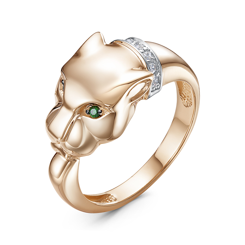 Кольцо из красного золота с фианитами Ювелирное изделие - Кольцо из красного золота с фианитами в магазине Best-Gold 140468