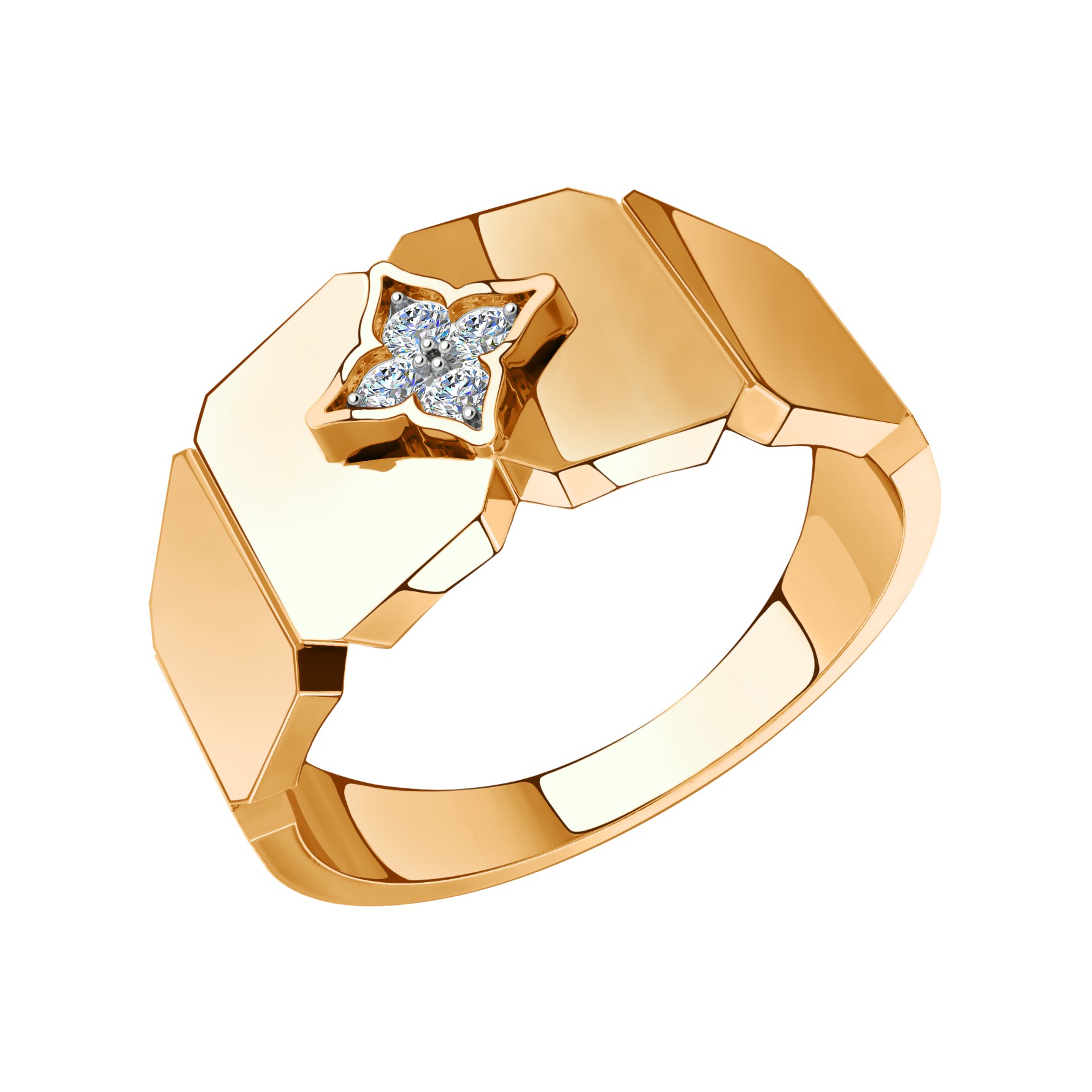 Кольцо из красного золота с фианитами Ювелирное изделие - Кольцо из красного золота с фианитами в магазине Best-Gold 126751