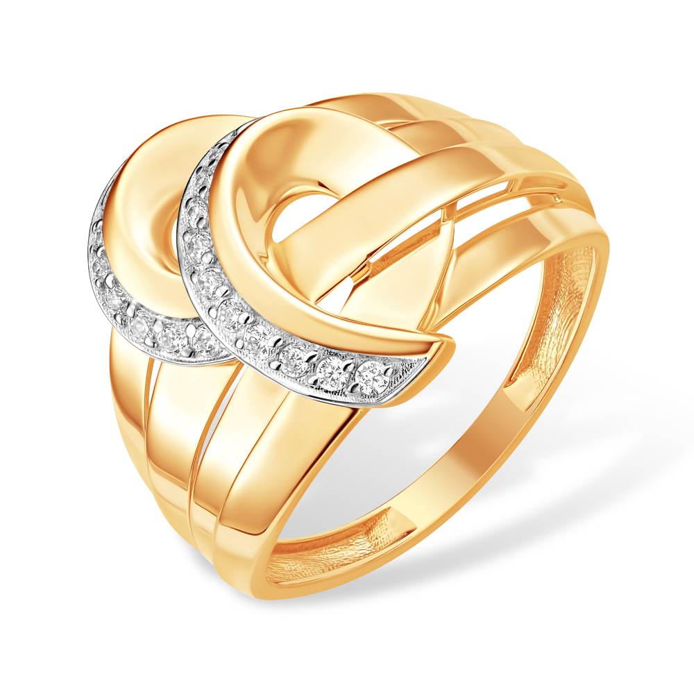 Кольцо из красного золота с фианитами Ювелирное изделие - Кольцо из красного золота с фианитами в магазине Best-Gold 150463