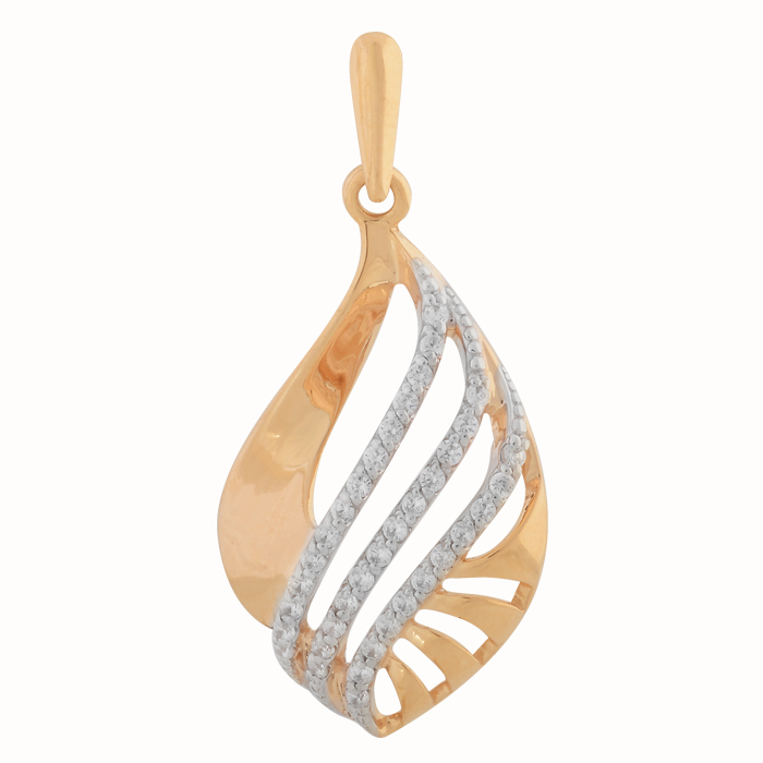 Подвеска из красного золота с фианитами Ювелирное изделие - Подвеска из красного золота с фианитами в магазине Best-Gold 140090