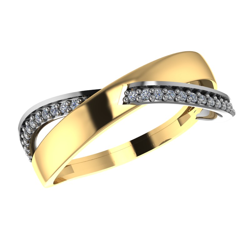 Кольцо из красного золота с фианитами Ювелирное изделие - Кольцо из красного золота с фианитами в магазине Best-Gold 145028