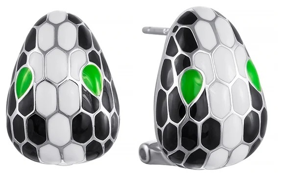 Серьги из серебра с эмалью Ювелирное изделие - Серьги из серебра с эмалью в магазине Best-Gold 142479