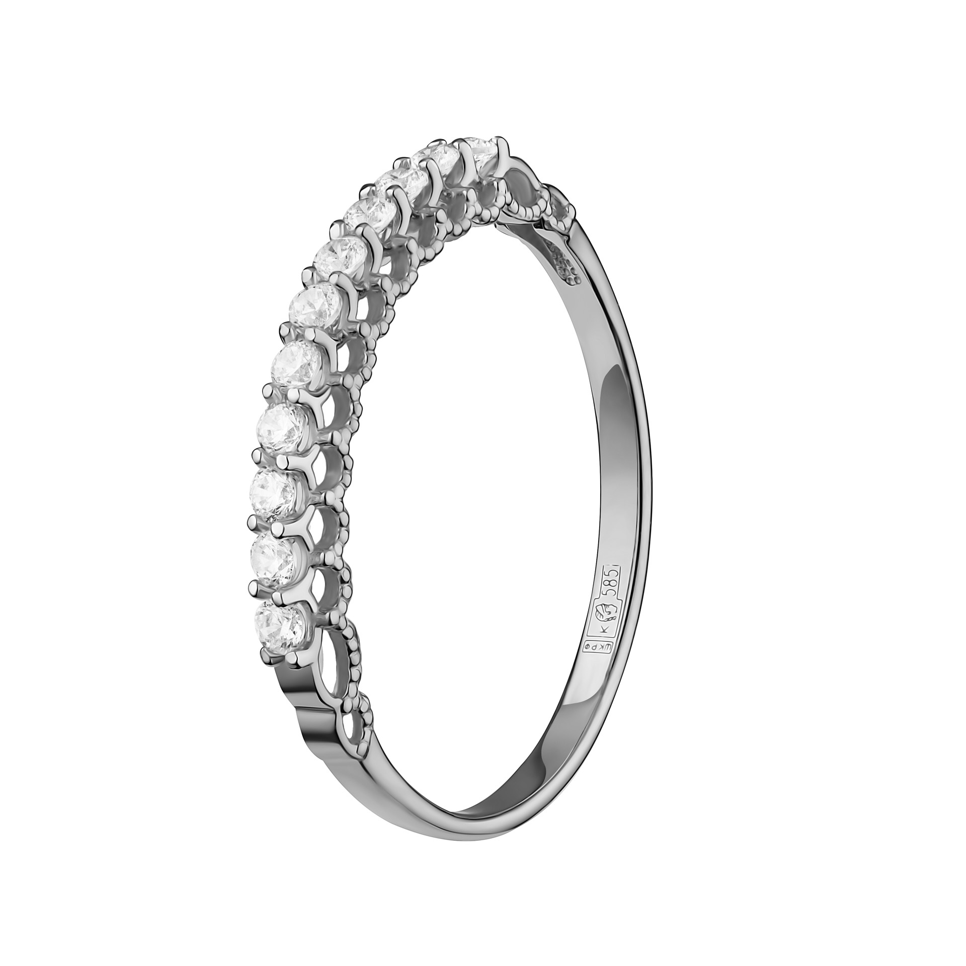 Кольцо из белого золота с фианитами Ювелирное изделие - Кольцо из белого золота с фианитами в магазине Best-Gold 146827