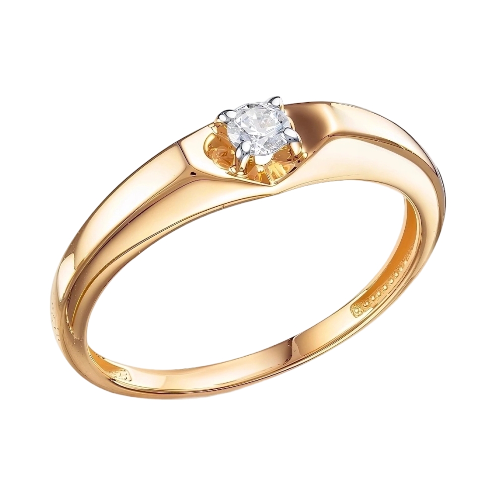 Кольцо из красного золота с фианитами Ювелирное изделие - Кольцо из красного золота с фианитами в магазине Best-Gold 133053