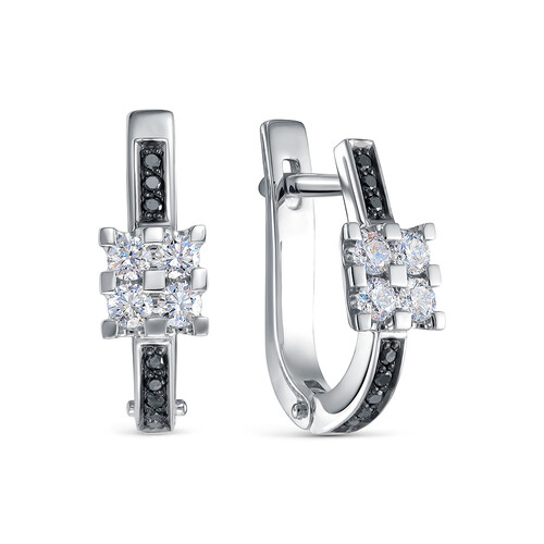 Серьги из белого золота с бриллиантами Ювелирное изделие - Серьги из белого золота с бриллиантами в магазине Best-Gold 119009