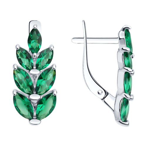 Серьги из серебра с фианитами Ювелирное изделие - Серьги из серебра с фианитами в магазине Best-Gold 152895