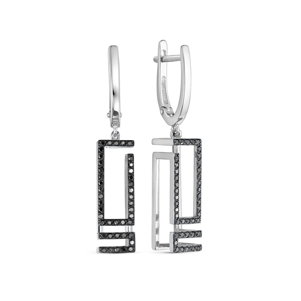 Серьги из белого золота с бриллиантами Ювелирное изделие - Серьги из белого золота с бриллиантами в магазине Best-Gold 142742