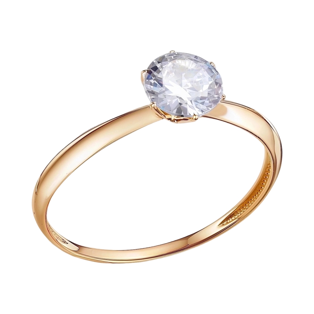 Кольцо из красного золота с фианитами Ювелирное изделие - Кольцо из красного золота с фианитами в магазине Best-Gold 149404