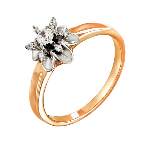 Кольцо из красного золота с фианитами Ювелирное изделие - Кольцо из красного золота с фианитами в магазине Best-Gold 126517