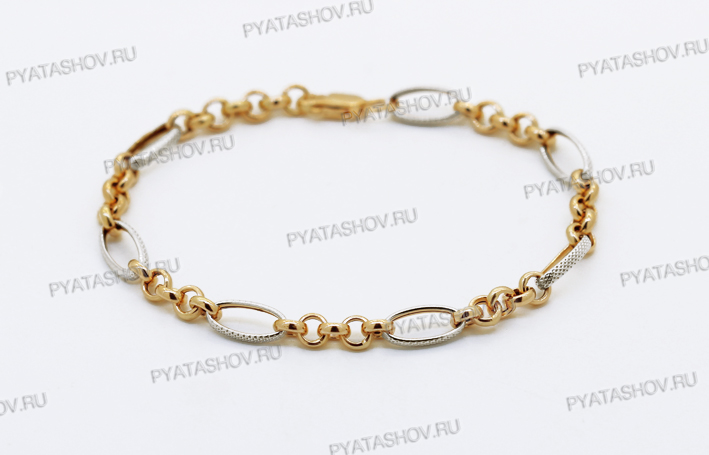 Ювелирное изделие - Браслет из комбинированного золота в магазине Best-Gold 075834