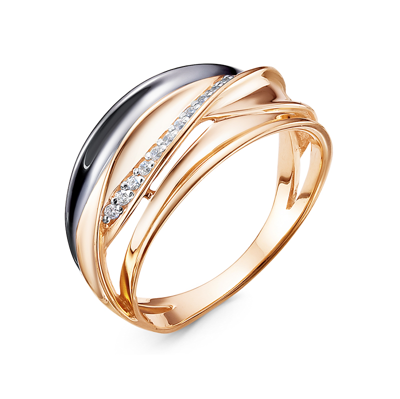 Кольцо из красного золота с фианитами Ювелирное изделие - Кольцо из красного золота с фианитами в магазине Best-Gold 107563