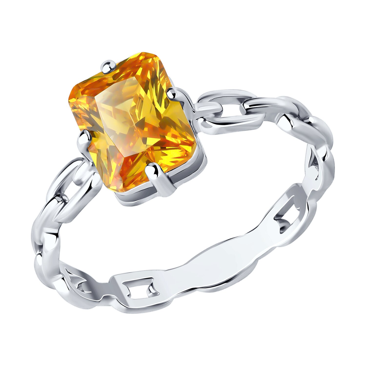 Кольцо из серебра с фианитом Ювелирное изделие - Кольцо из серебра с фианитом в магазине Best-Gold 140697