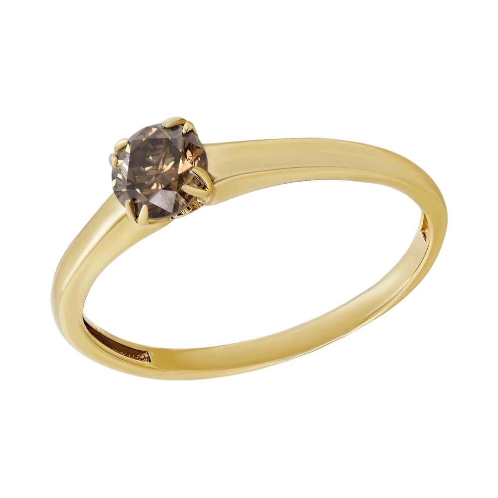 Ювелирное изделие - Кольцо из жёлтого золота с бриллиантами в магазине Best-Gold 127455