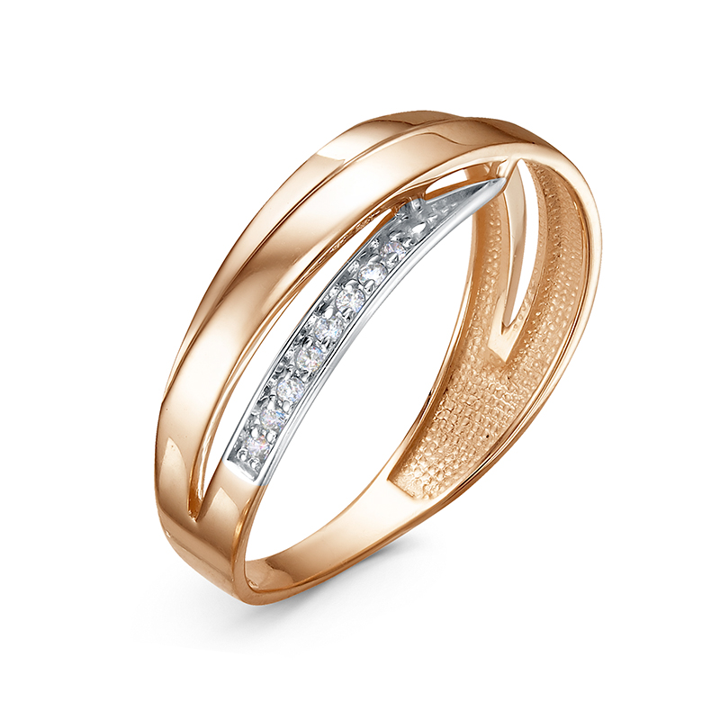 Кольцо из красного золота с фианитами Ювелирное изделие - Кольцо из красного золота с фианитами в магазине Best-Gold 140477