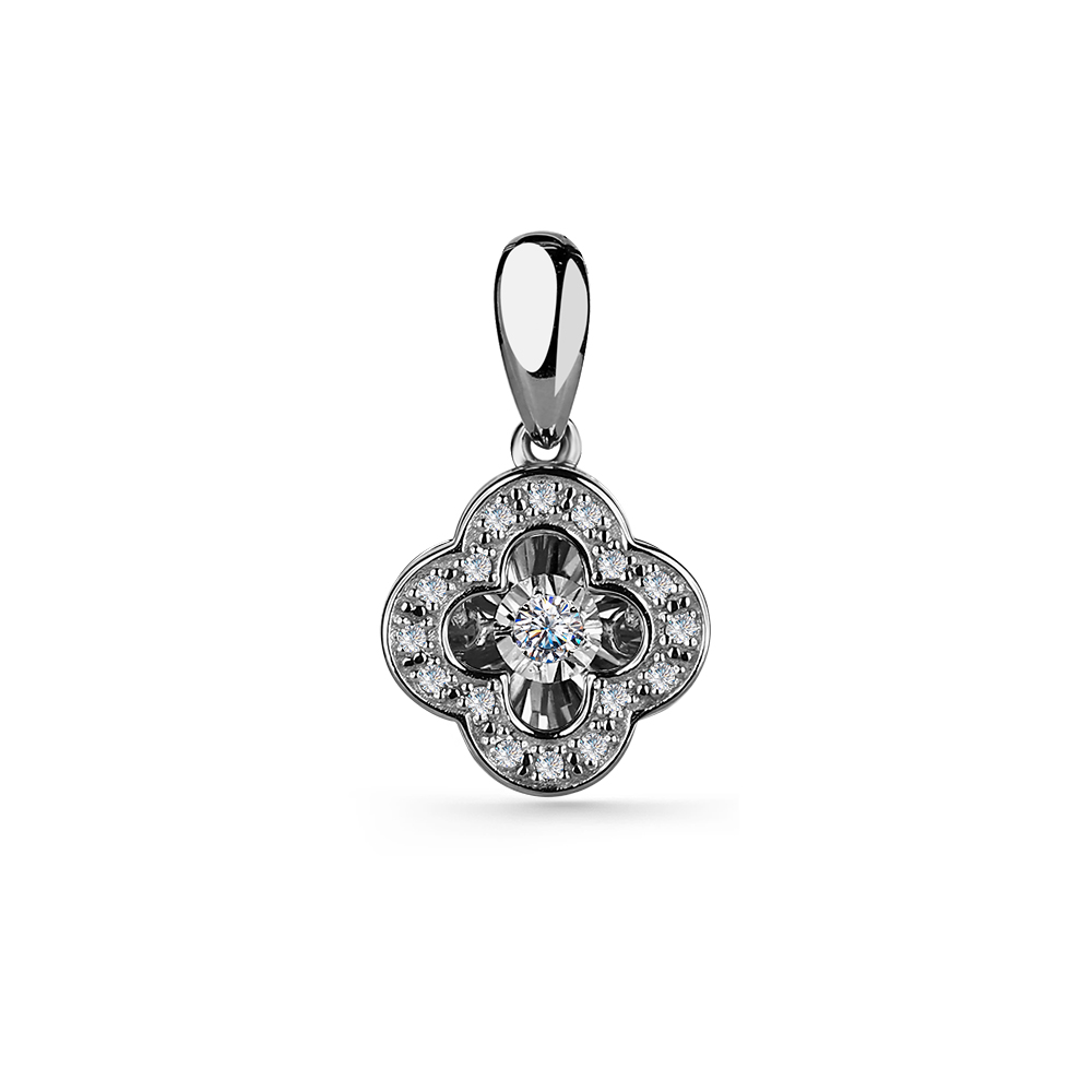 Подвеска из белого золота с бриллиантами Ювелирное изделие - Подвеска из белого золота с бриллиантами в магазине Best-Gold 132199