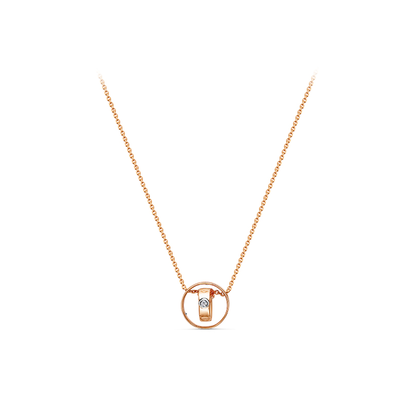 Колье из красного золота с фианитами Ювелирное изделие - Колье из красного золота с фианитами в магазине Best-Gold 147174