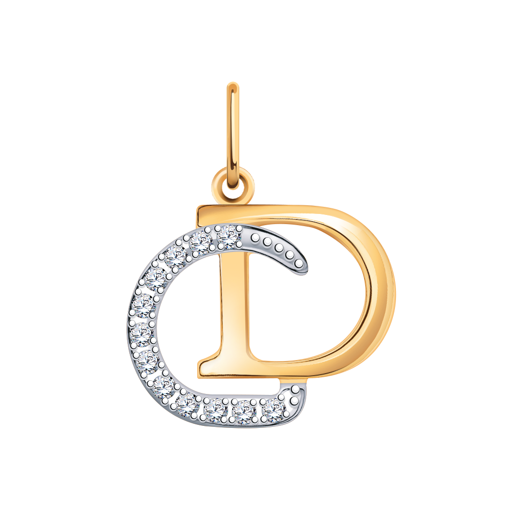 Подвеска из красного золота с фианитами Ювелирное изделие - Подвеска из красного золота с фианитами в магазине Best-Gold 131152